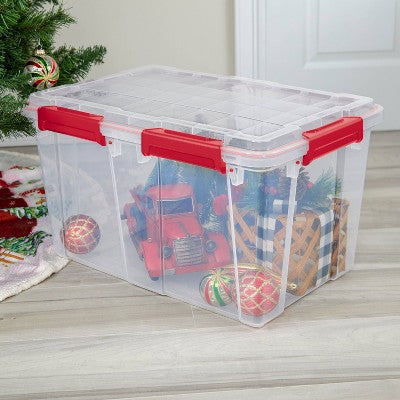 54qt Red Christmas Gasket Box - Brightroom (LOCAL PICKUP ONLY)