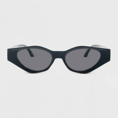 Women's Plastic Oval Sunglasses - Wild Fable Black