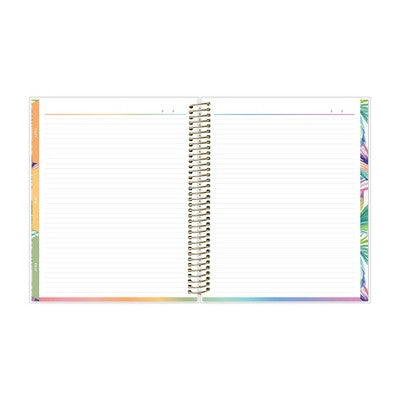 Blue Sky 7"x9" Livewell 2025-2026 Weekly/Monthly Spiral Coil Planner Laminated Lynnie Navy Waves