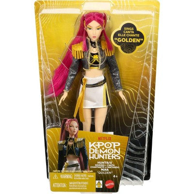 KPop Demon Hunters HUNTR/X Mira Golden Singing Doll in Removable Outfit and 5 Posable Joints