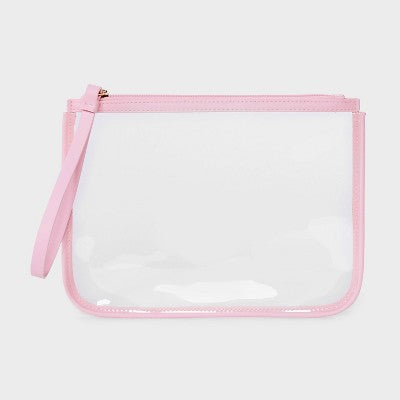 Clear Pouch Wristlet - A New Day Pink