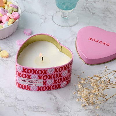 Valentine's Day XOXO Heart Candle