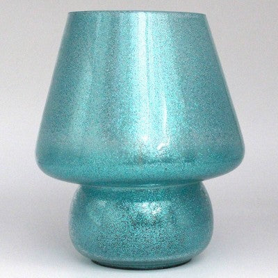National Brand Glitter LED Mushroom Lamp Teal