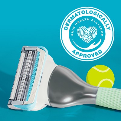 Venus Fem Intimate Women's 1 Disposable Razor Handle with 2 Refills - Tennis