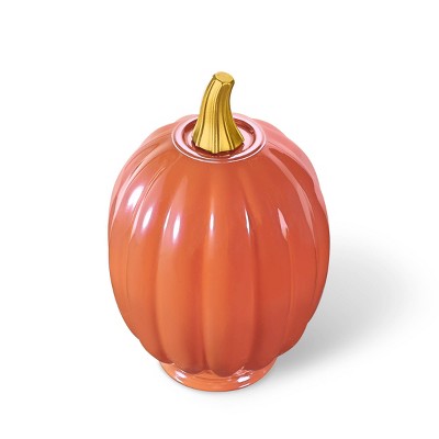 Glass Iridescent Pumpkins Orange - Bullseye's Playground
