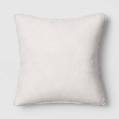 18"x18" Reversible Velvet Pillow Ivory/Khaki - Threshold
