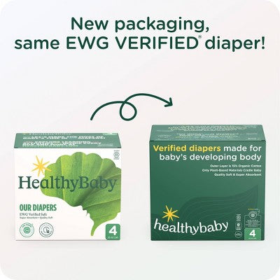 HealthyBaby Certified Safe Organic Cotton Enhanced Diapers - Size 4 - 50ct
