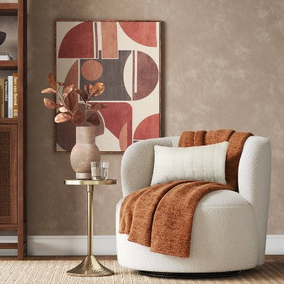 Marled Boucle Throw Blanket Orange - Threshold