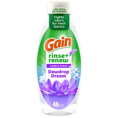 Gain Rinse + Renew Fabric Rinse - Dewdrop Dream - Rinse Out Odors - 48 fl oz