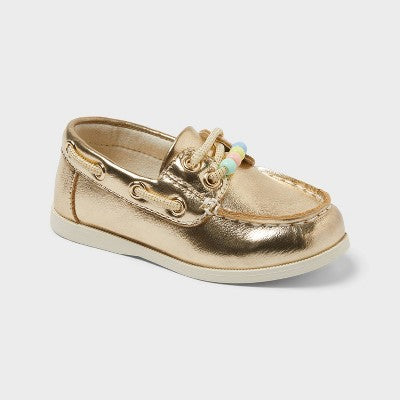 Toddler Hampton Boat Shoes - Cat & Jack Gold 12T