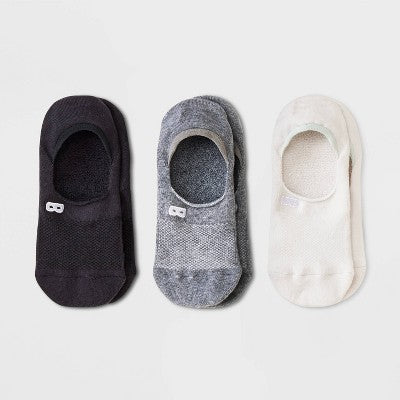 Pair of Thieves Men's Neutral No Show Socks 3pk - Gray 6-12