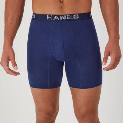 Hanes Premium Men's 3pk Comfort Flex Fit Boxer Briefs - Blue/Green M