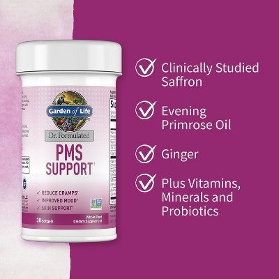 Garden of Life Dr. Formulated Women's Monthly Balance PMS Support Vegan Softgels - 30ct
