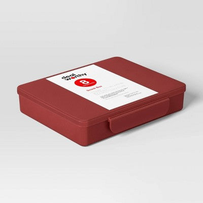 Snack Bento Box - Dealworthy Red: BPA-Free Polypropylene, Adult Dining