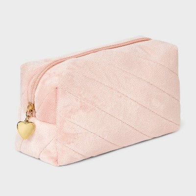 Fleece Pouch Hair Bow Claw Clip Satin Twister Spa Set - Wild Fable Ivory