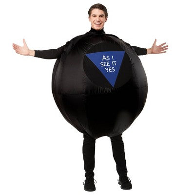 Adult Magic 8 Ball Costume Inflatable Suit - One Size Fits Most
