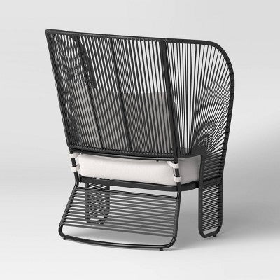 Mackworth Patio Statement Armless Chair Black - Threshold (LOCAL PICKUP ONLY)
