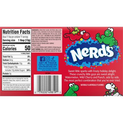 Nerds Christmas Frosty Theatre Box - 5oz