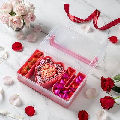 Cook With Color I Love U Sentiment Snack Box Food Storage Container