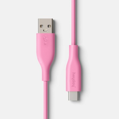 6' A+C Silicone Cable - heyday Candy Pink