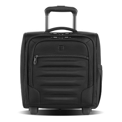 SWISSGEAR Checklite Underseater Carry On Suitcase - Black: Tear-Resistant, 2 Wheels