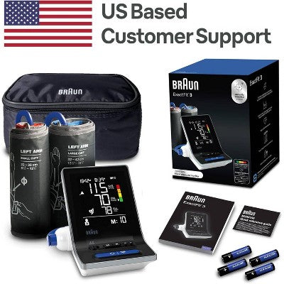 Braun ExactFit 3 Upper Arm Blood Pressure Monitor For Home Use - 2 Cuff Sizes