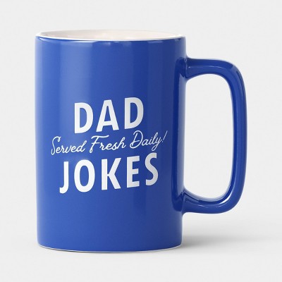 14oz Dad Jokes Tall Can Mug Blue - Room Essentials