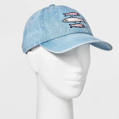 Women's Sardine Cotton Denim Baseball Hat - Universal Thread Denim Blue