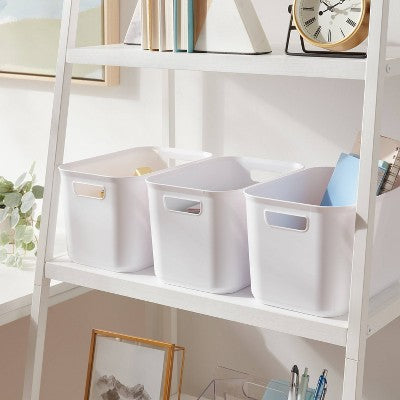 3pk Flexible Storage 5.8L Med Tubs Only - Brightroom: BPA-Free Utility Totes, Built-In Handles, Universal Storage