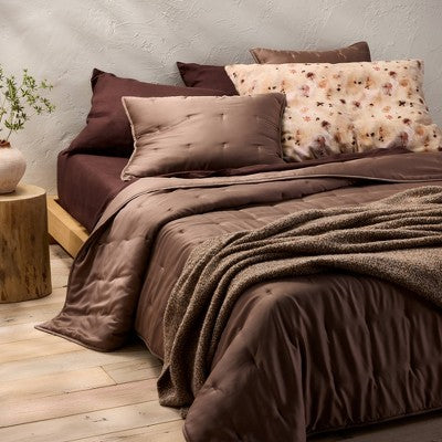 King Euro Heavyweight Linen Blend Throw Decorative Pillow Pressed Floral Print - Casaluna (LOCAL PICKUP ONLY)
