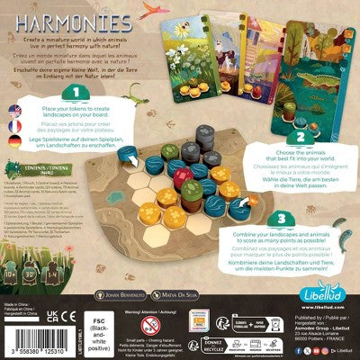 Asmodee Harmonies Board Game: Educational, Patterns, 30-Min Play, 1-4 Players