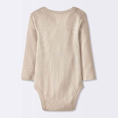 Baby 3pk Solid Wide Ribbed Bodysuit 3-6M