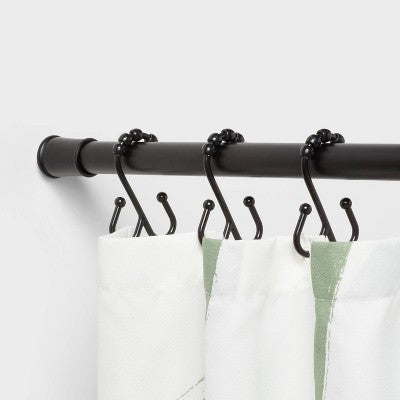 Double Hook Shower Ring Black - Room Essentials