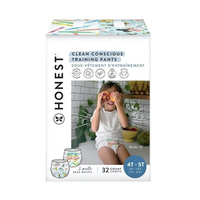 The Honest Company Clean Conscious Disposable Training Pants- Size 4T/5T - 32ct