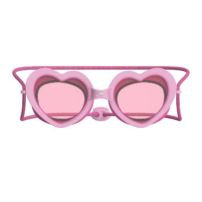 Speedo Kids' Sunny Vibes Heart Swim Goggles - Strawberry Crepe/Vermillion