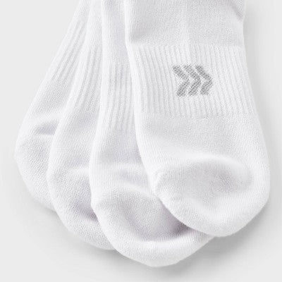Men's New 12pk Value No Show Socks - All In Motion White 6-12