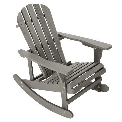Saint Birch Adirondack  Wooden Rocking Chair, Gray (LOCAL PICKUP ONLY)