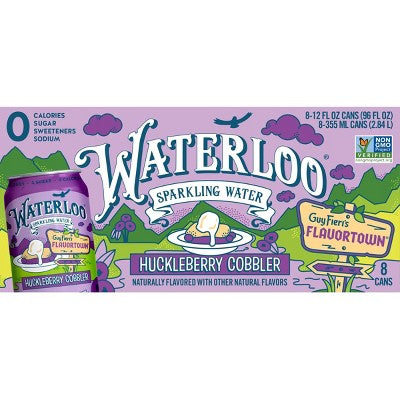 Waterloo Sparkling Water Huckleberry Cobbler Sparkling Water - 8pk/12 fl oz Cans