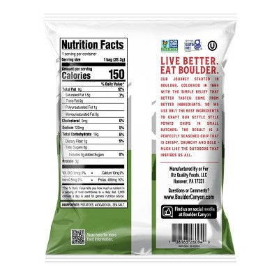 Boulder Canyon Kettle Style Potato Chips Variety Pack - 18oz/18ct