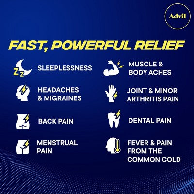 Advil NSAID PM Pain Reliever Ibuprofen Caplets - 20ct