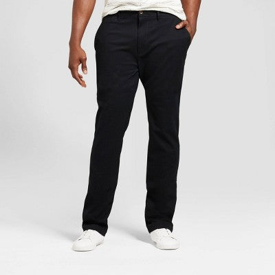 Men's Big & Tall Every Wear Slim Fit Chino Pants -  Black 36