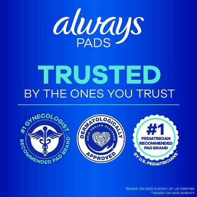 Always Infinity Regular Menstrual Pads - 60ct