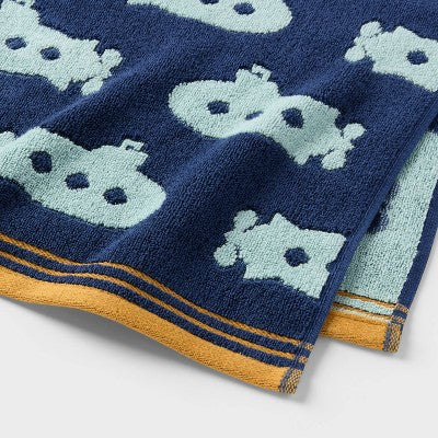 Submarine Kids' Bath Towel Navy - Pillowfort