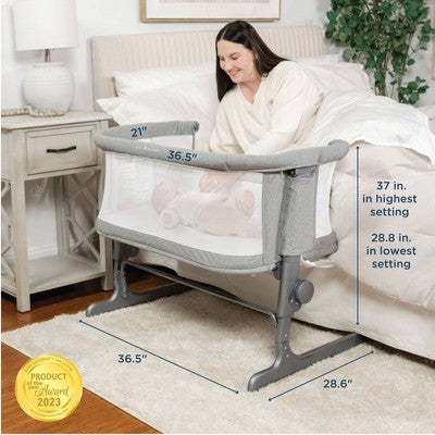 Baby Delight Beside Me Dreamer Bassinet & Bedside Sleeper - Soft Heathered Gray (LOCAL PICKUP ONLY)