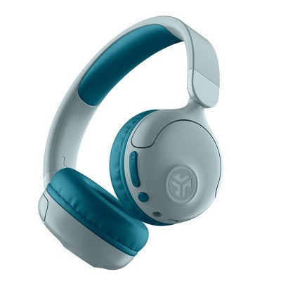 JLab JBuddies Pop Bluetooth Wireless Kids' Headphones - Teal: Over-Ear, Built-In Mic, Water-Resistant