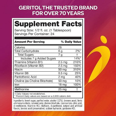 Geritol Liquid Energy Support with Ferrex Tonic - 12 oz