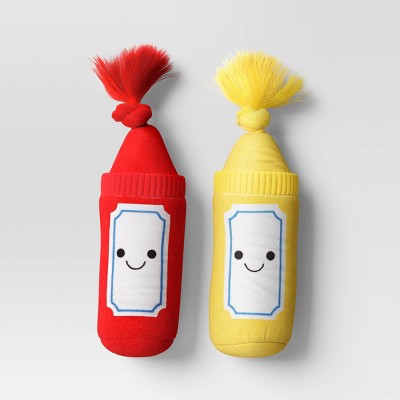 Americana Ketchup and Mustard Dog Plush Set - 2pcs - Sun Squad
