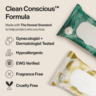 The Honest Company Flushable Wipes - Gilded Wings - 126ct: Unscented