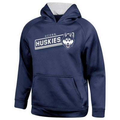 NCAA UConn Huskies Boys' Gray Hooded Sweatshirt - XS