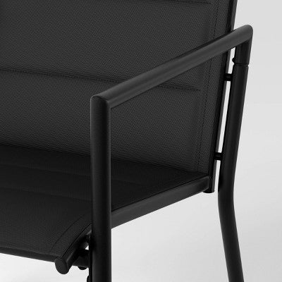 4pc Padded Sling Patio Conversation Set Black - Room Essentials (LOCAL PICKUP ONLY)